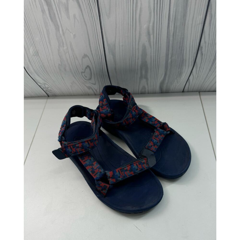Women's Navy Sport Sandals with Red Accent Straps